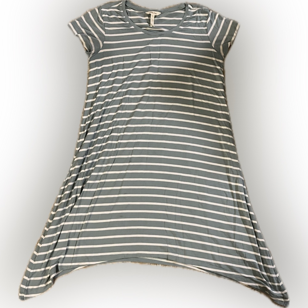 Matilda Jane Green and White Striped Dress 8125